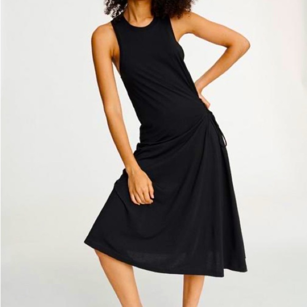 Luca Lace-Up Black Tank Dress | rag & bone